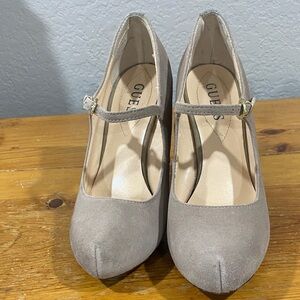 Guess Taupe Mary Jane Heels
